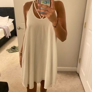 White straps flowy dress